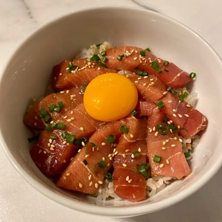 主夫がつくるマグロのヅケ丼